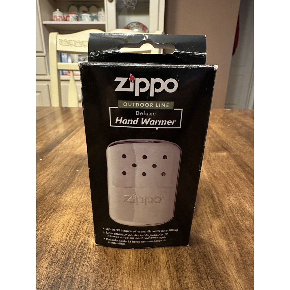 Zippo Deluxe Hand Warmer Outdoor Line Chrome 12 Hour Box Pouch Cup Instructions
